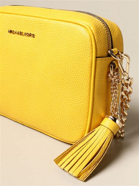 yellow crossbody bag michael kors|Michael Kors white shoulder bag.